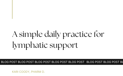 A simple daily practice for lymphatic support
