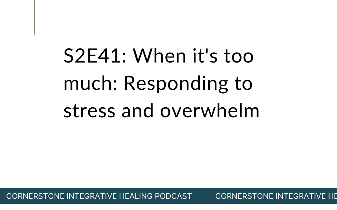 S2E41: When it’s too much: Responding to stress and overwhelm