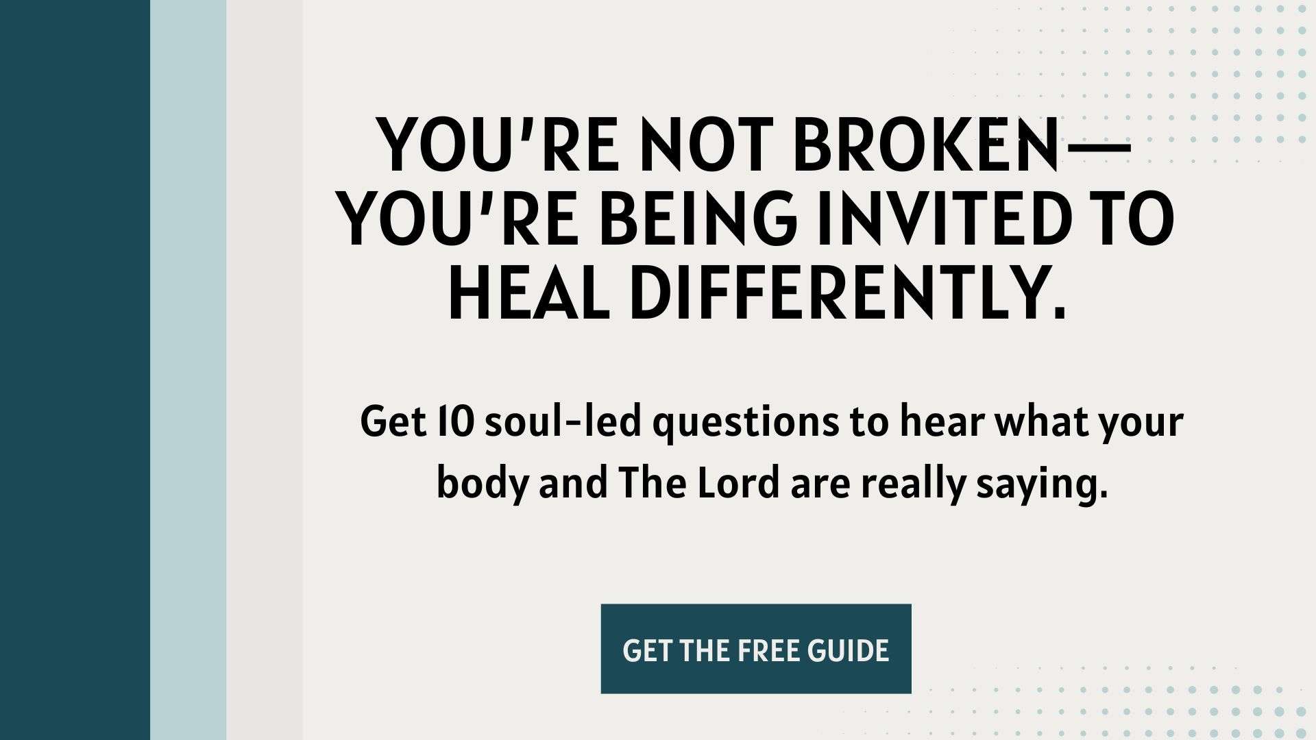 You’re not broken—you’re being invited to heal differently. (1)